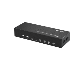 4口双屏 DP KVM切换器 自动型