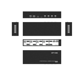 4口双屏 DP KVM切换器 自动型