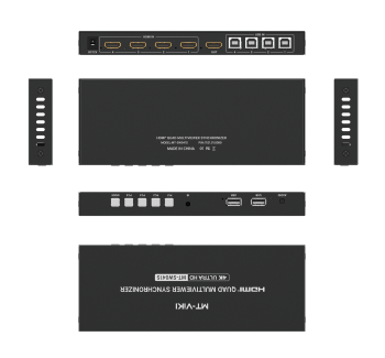 4K 四画面 HDMI 分割同步器