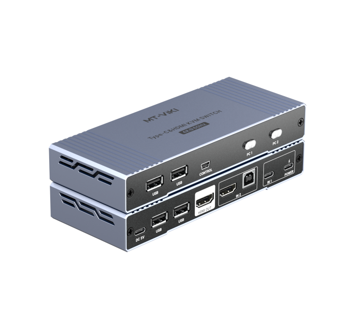2进1出 Type-c&HDMI KVM切换器智能型