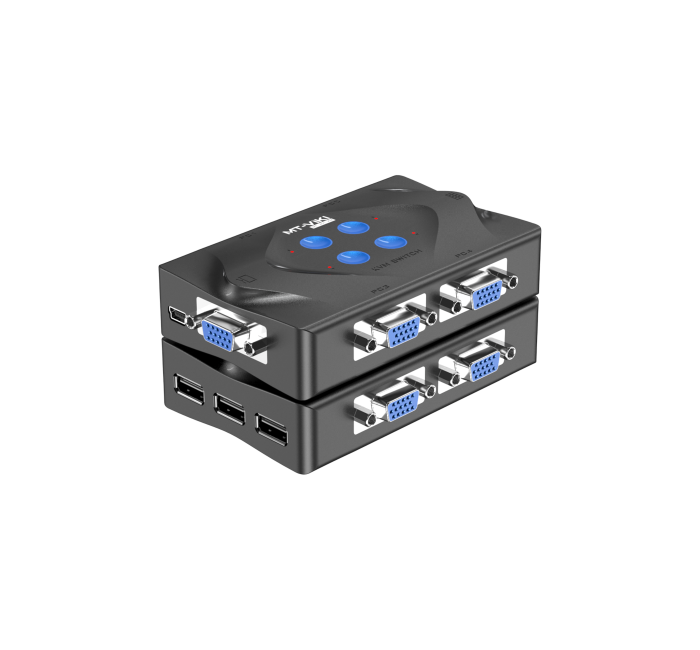 4进1出 智能型VGA KVM切换器